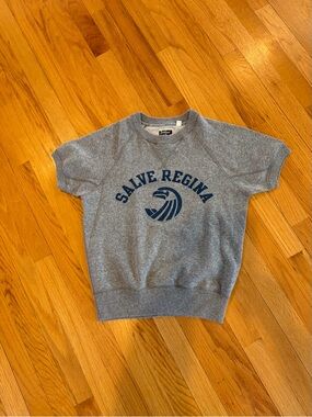 Salve Regina University Grey Short Sleeve Sweatshirt - size small